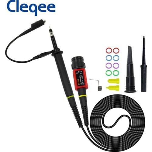 Cleqee P4100 Oscilloscope Probe kit 100:1 High Voltage Withstand 2KV 100MHz for Oscilloscope Owon Liliput Wholesale