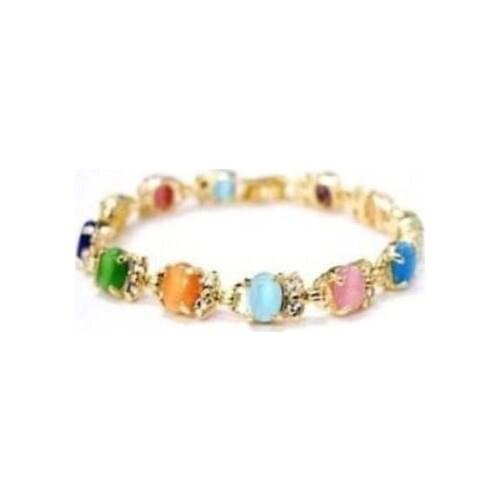 Beautiful Natural jewelry colorful opal Bracelet