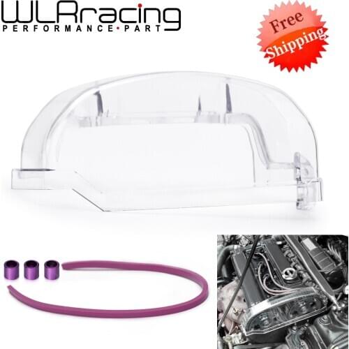Clean Cam pulley Cover For 92-96 Mitsubishi Lancer EVO 1-3/DSM 4G63 4G63T Clear Pulley Cover Cam Cover Timing Belt