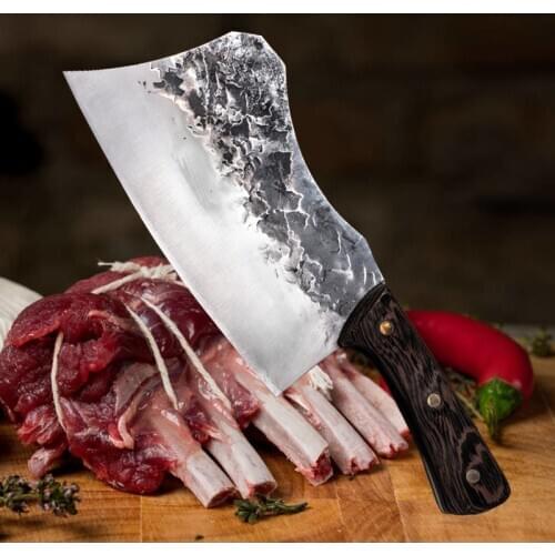 Handmade Forged Stainless Steel Kitchen Knife Chinese Knife Meat Cleaver Vegetable Bone Chopper Knife Kitchen Cutter Tool