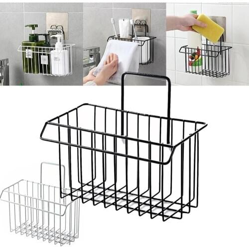 Wrought Iron Kitchen Rack Rag Drain Rack Household Non-Marking Sink Basket Detergent Sponge Storage Holder Sponge Drain Rack