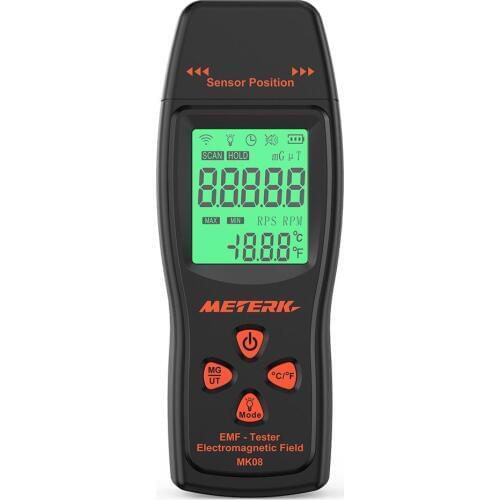 Meterk Handheld Mini Digital Radiation Dosimeter LCD EMF Detector Electromagnetic Field Radiation Tester Dosimeter Tester