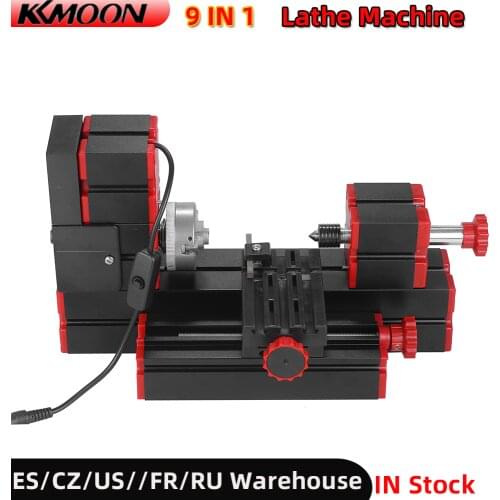Mini Lathe 9 in 1 DIY Motorized Transformer Multipurpose Machine Jigsaw Sander Driller Plastic Metal Lathe Wood Lathe Drilling