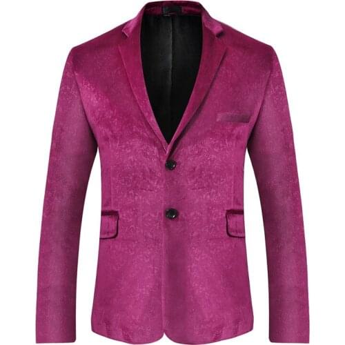 Purple Wedding Groom Dress Blazer Men 2021 New Single Breasted Notch Lapel Tuxedo Suit Jacket Men Party Stage Prom Blazer Hombre
