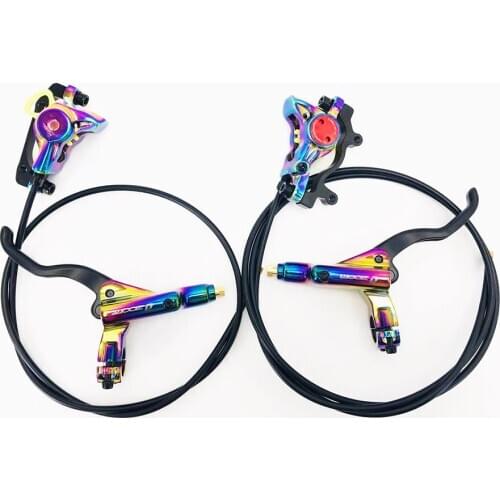 MTB Bike Colorful Hydraulic Disc Brake Kit 800/1400mm Mountain Bicycle Oil pressure Disc Brake Rainbow Set as well as M395 M447