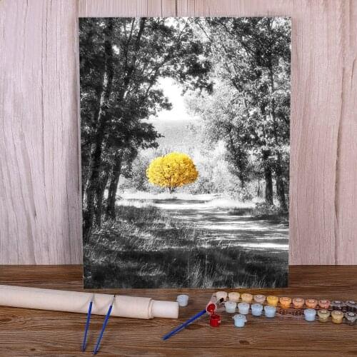 Photograph European Landscape DIY Paint By Numbers Kit Oil Paints 50*70 Canvas Painting Home Decoration For Handiwork