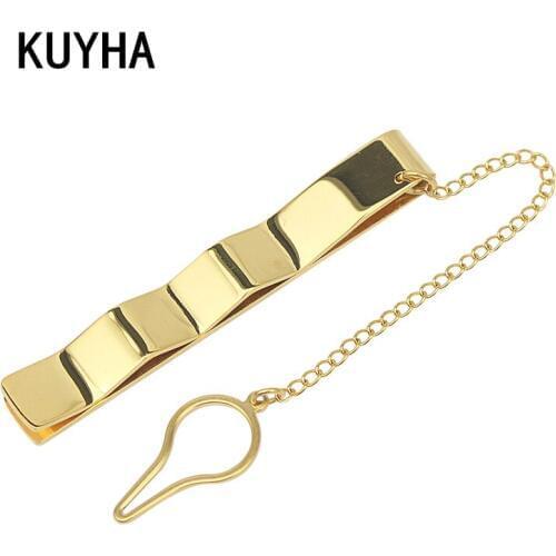 Tie Clip Set Engvavable Logo Name Classic Simple Style Gold Silver Color Male Business Necktie Bar Clasp Men Jewelry