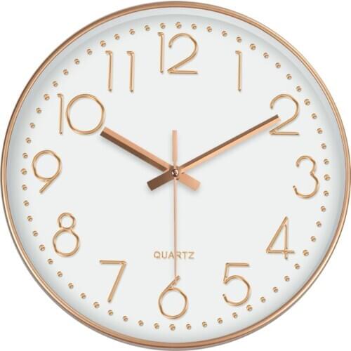 12 Inch Nordic Style Wall Clock Fashion Silent Easy Installation Suitable For Living Room, Kitchen, Bedroom, Office Home Decor
