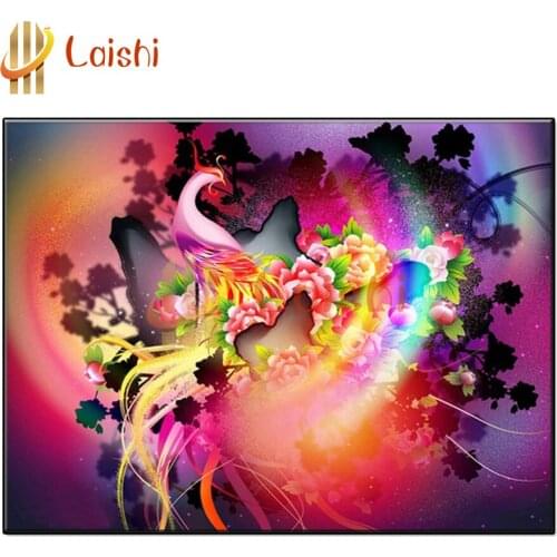 New Year Gift Rainbow, phoenix, butterfly, fantasy art Diamond Painting DIY Full Square round Diamond Embroidery Diamond Mosaic