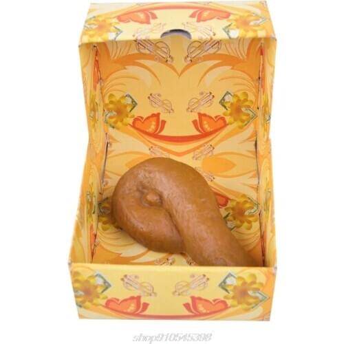 Realistic Shit Funny Joke Toys Fake Turd Poop Prank Anti Stress Gadget Squish Tricky Toy F09 21 Dropshipping