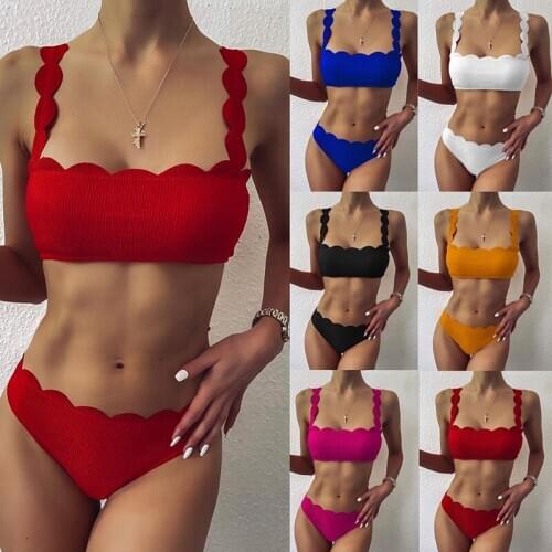 Sexy Brazilian Bikini Set 2020 Women Solid Bathing Suit 6colurs Swimwear Summer Beach Wear Female Low Waist
