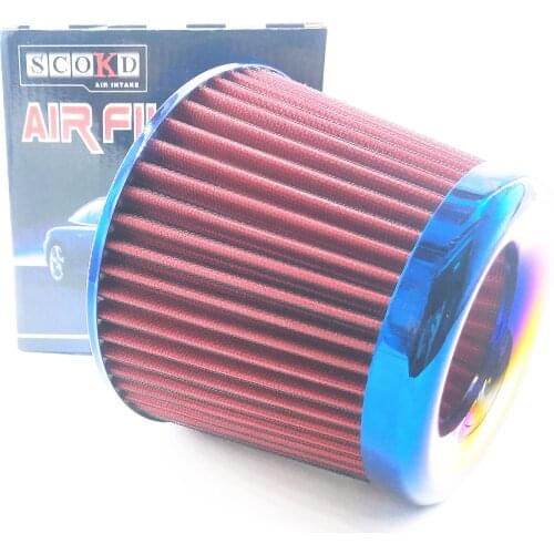 Universal Car Air Filters Performance High Flow Cold Intake Filter Induction Kit Sport Power Mesh Cone 76MM/70MM/63MM