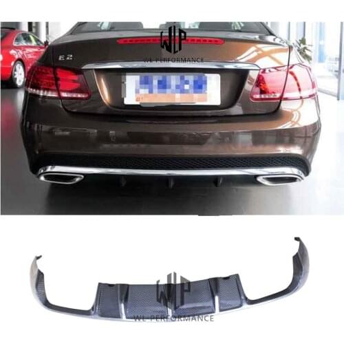 W207 Carbon Fiber Rear Lip Diffuser Car Styling For Mercedes-Benz E Class E200 E250 E300 E350 Couple Car Body Kit 2010-UP