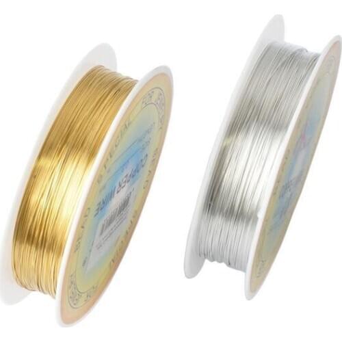 0.2-1mm Gold Silver Plated Cord String Thread Wire New Hot Sale High-quality Beading Craft Metal Rope Fit DIY Jewelry Marking