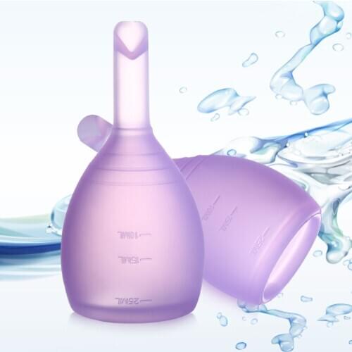 2PCS(S+L) Lady Discharge Valve Menstrual Cup Women Reusable Silicone Feminine Hygiene Valves Period Month Menstrual Cup
