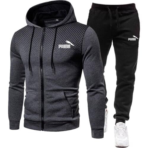 2021 brand mens fashion suit casual sports suit sweatshirt sportswear zipper jacket + pants sportswear mens suit free shipping