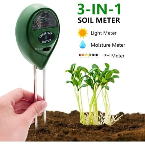 3 in 1 Soil PH Meter Moisture Light PH Tester Acidity Humidity Sunlight Flowers Moist Detector Soil Moisture Sensor Meter