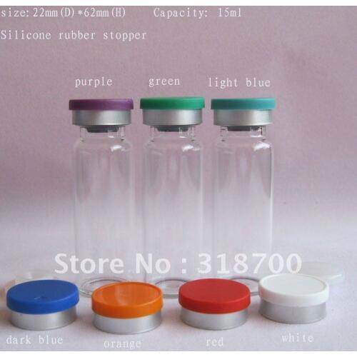 300pcs/lot 15ml clear glass vials, 1/2oz glass container for medicine use