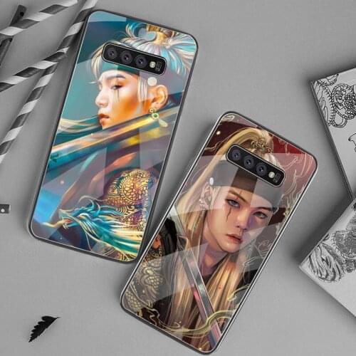 Agust D S-Suga King Phone Case Tempered Glass For Samsung S20 Plus S7 S8 S9 S10 Plus Note 8 9 10 Plus