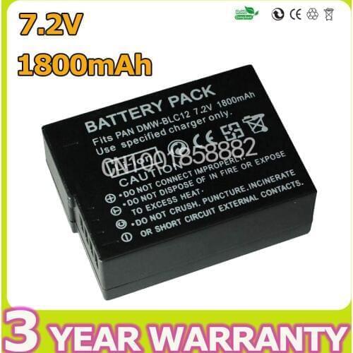1800mAh DMW-BLC12 DMW-BLC12E DMW-BLC12GK DMW-BLC12PP Camera Battery for Panasonic DMC-FZ1000 FZ200 FZ200GK DMC-G5 G6 GH2 GH2K