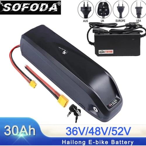 Original 36V Battery 30AH 48V Ebike Battery Hailong Electric Bike Battery 30A 500W750W 1000W 18650 Cell BBS02 BBS03 BBSHD Bafang