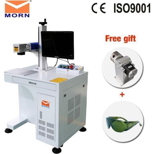 Big discount!Ring marking engraving Desktop fiber laser marking machine with free Ezcad software rotary device
