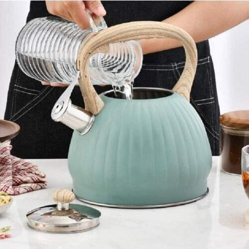 Stainless Steel Water Kettles With Whistle Appetite Vintage Cookware For Kitchen Induction Cooker for Gas Stove Camping Tea pot