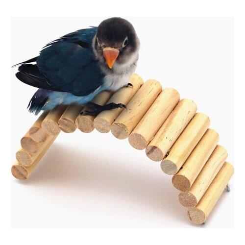 Wooden Hamster Climbing Standing Bridge Multicolor Chew Toys Training Small Animals Toys Hiding Toys Pet Supplies