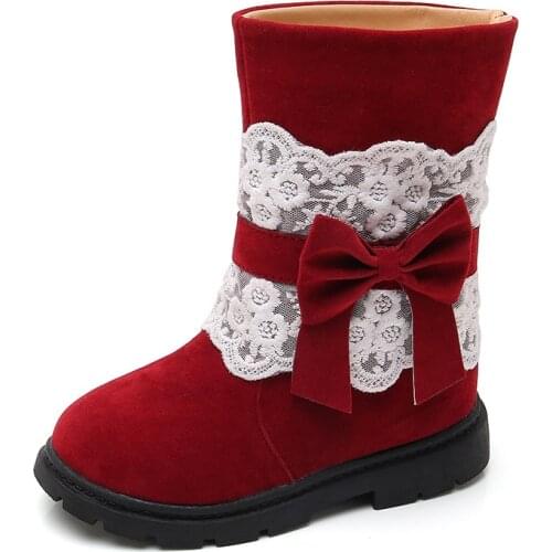 Kids Knee High Boots Warm Girls Sweet Long Boots Winter Children Girls Princess Shoes Tassel Big Girl Shoes SKY001