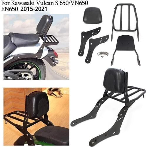 For Kawasaki Vulcan S 650 Luggage Rack Motorcycle Rear Passenger Backrest Sissy Bar VN650 EN650 2015-2022 2016 2017 2018 2019