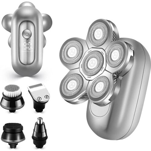 Electric Razor for Men Upgrade 5 in 1 Bald Head Shavers for Men Waterproof Mens Electric Shaver Head Shavers for Bald Men