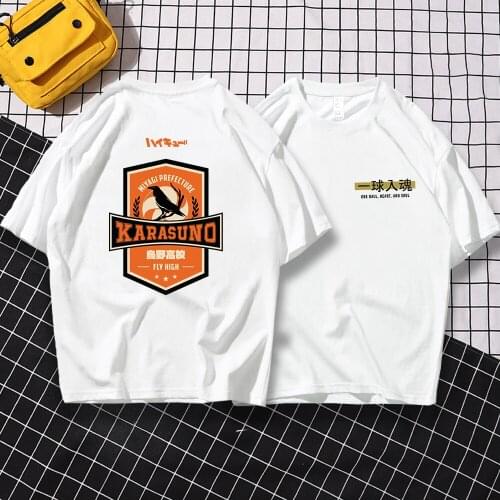Karasuno Club Haikyuu Anime Print ManS Tshirts Fashion Comfortable T-Shirts Crewneck Soft Tops Oversized S-Xxxl MenS T-Shirt
