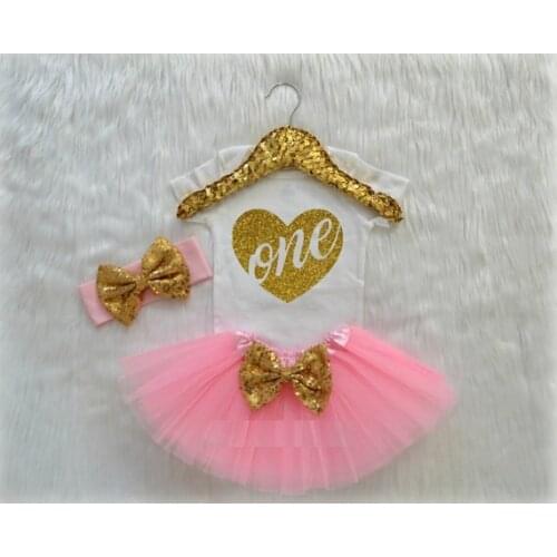 Custom Baby Girl first birthday party Newborn infant bodysuit bloomer romper Outfit Sets baby shower party favors