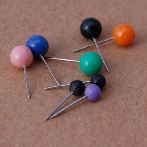 50pcs/Set Office Thumbtacks Push Pins Metal Pin Office&School Supplies Cork Wall Nails Po Wall Studs