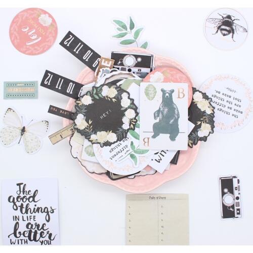 KSCRAFT 140pc Love You More Cardstock Die Cuts for Scrapbooking Happy Planner/Card Making/Journaling Project