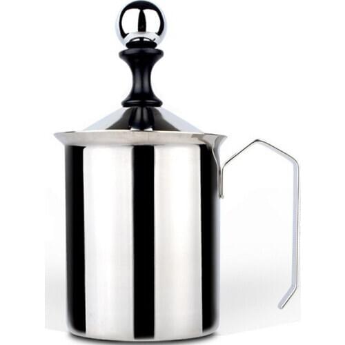 Stainless Steel Milk Frothing Jug Thick Coffee Milk Foamer Pitcher Handheld Latte Art Cappuccino Milk Cream Frother Cup Maker