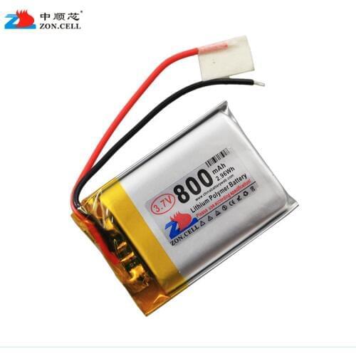 In 800mAh 602535652535 3.7V lithium polymer battery, Bluetooth wireless speaker learning machine Rechargeable Li-ion Cell