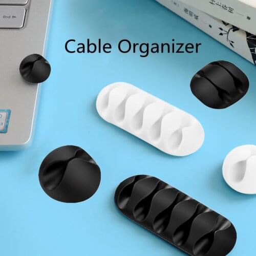 MEUYAG Cable Organizer Silicone Cable Holder USB Winder Desktop Tidy Management Clips Holder For Mouse Keyboard Earphone Cable