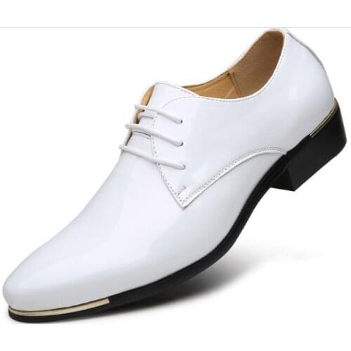 New Fashion Slip On Men Dress Shoes Men Oxfords Fashion Business Dress Men Shoes Classic Genuine Leather MenS Suits Shoes