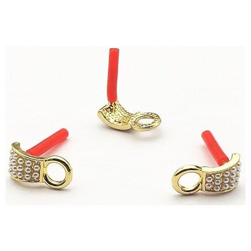 New arrival! 15x7mm 100Pcs Zinc Alloy/Imitation pearls Earring Stud for Earrings DIY making parts,Jewelry Findings & Components