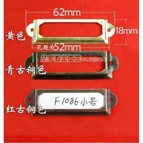 Wholesale 100pcs/lot tag label card drawer drawer plate inserted shelf Vintage accessory notes paper holder