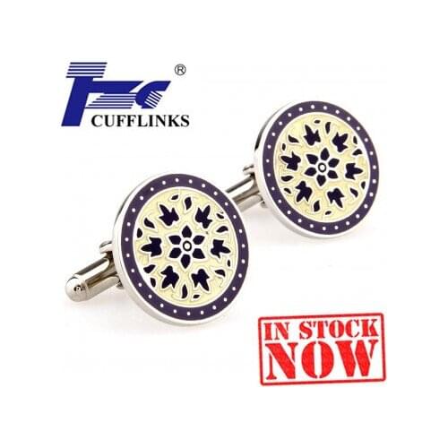 Purple Flowers Cufflink Cuff Link 2 Pairs Free Shipping