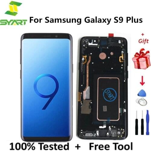 ORIGINAL AMOLED LCD With Frame For Samsung Galaxy S9 Plus S9+ LCD S9 Plus Lcd Display G965 G965F LCD Touch Screen