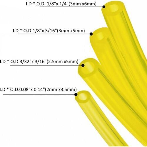 Motorcycle Bike Fuel Oil Pipe Tube Inner Dia 3mm*5mm 3mm*6mm Yellow Pipe Fuel Filter Line Oil Pipe Fuel Tank Spare Parts 1/4pcs