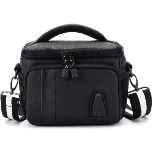 MCHENG Shock Resistant Camera Bag with Convenient USB Charging Port Crossbody Digital Camera Case