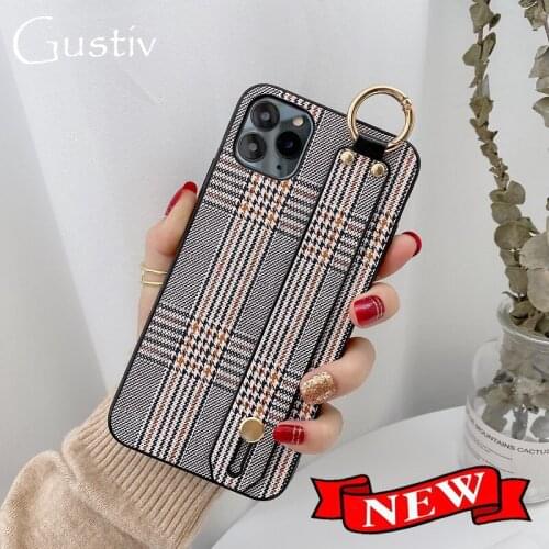 Vintage England Grid PU Leather Phone Case for Xiaomi Mi 8 9 cc9 cc9e 10 Redmi 6 8 8A Note 7 8 Lite Pro Wrist Strap Phone Cover