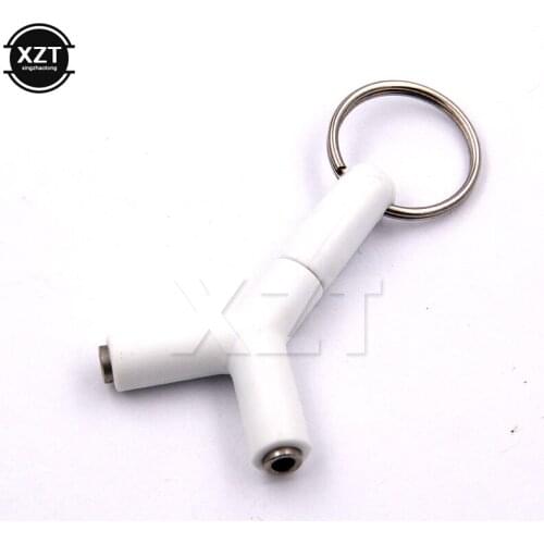 High Quality Earphone Splitter 3.5mm Audio Converter 2 FemaleTo 1 Male U Shape Stereo 2 Way Headphone Adapters Converter