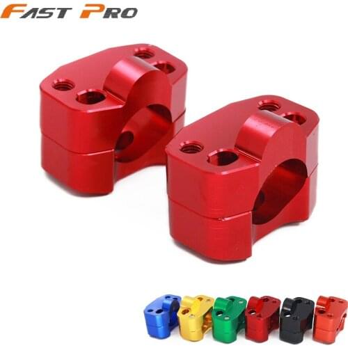 Motorcycle 1 1/8" 28mm CNC Handlebar Fat Bar Risers Mount Clamp Adapter For HONDA CR125 CR250 CRF250R XR250 CR500 CRF230F XR400