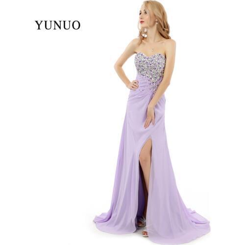 2019 New Arrival Sweetheart Shinning Crystal Top Floor-length Chiffion A-Line Prom Dresses Purple Plus Size x07283