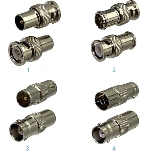 1pcs Connector Adapter BNC to IEC PAL DVB-T Male Plug & Female Jack RF Coaxial Converter Wire Terminal New Brass